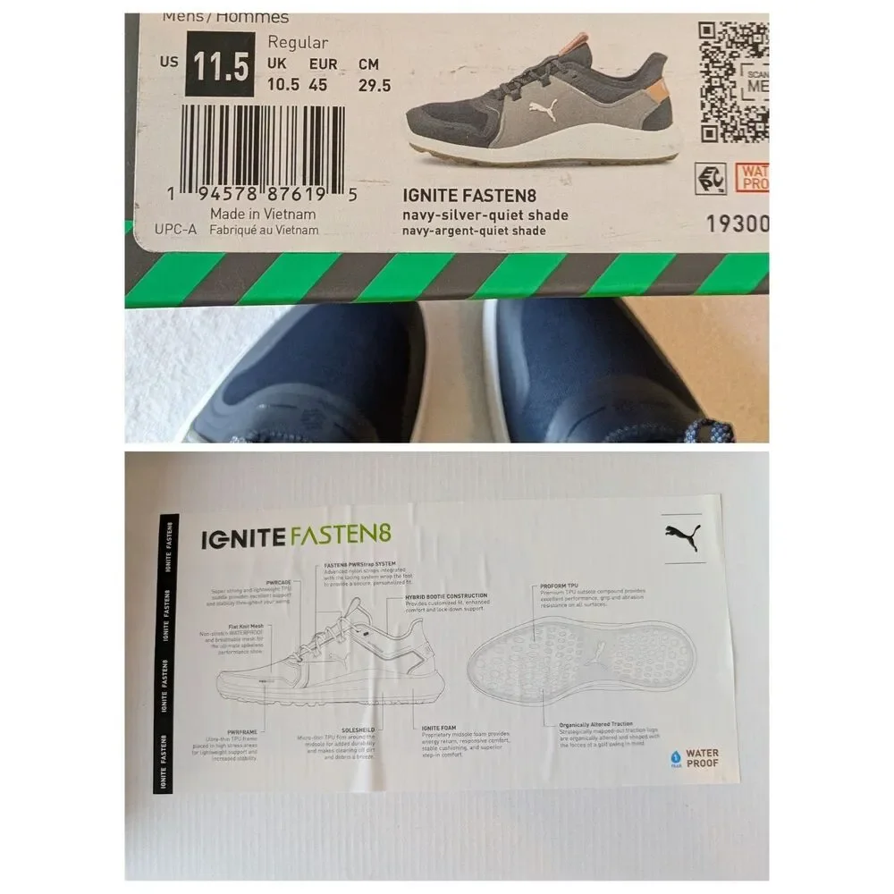 PUMA Ignite Fasten8 Golf Shoes Men’s Size 11.5  Spikeless Waterproof